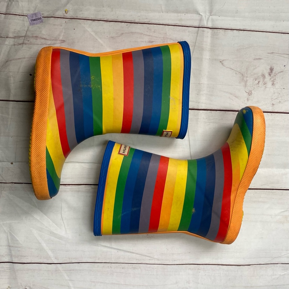 Hunter Classic Rainbow Rain Boots. Size 12